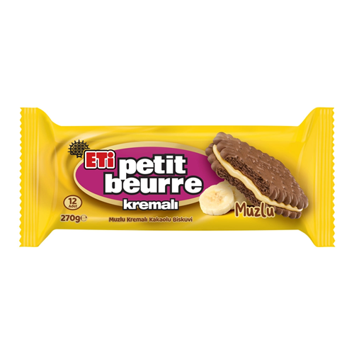 ETİ PETİBÖR KREMALI MUZLU 270 GR