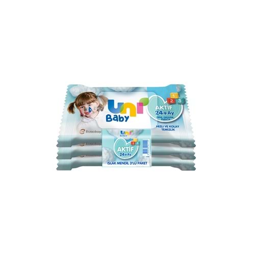 UNİ BABY CEP MENDİL 3 LÜ AKTİF 3*15