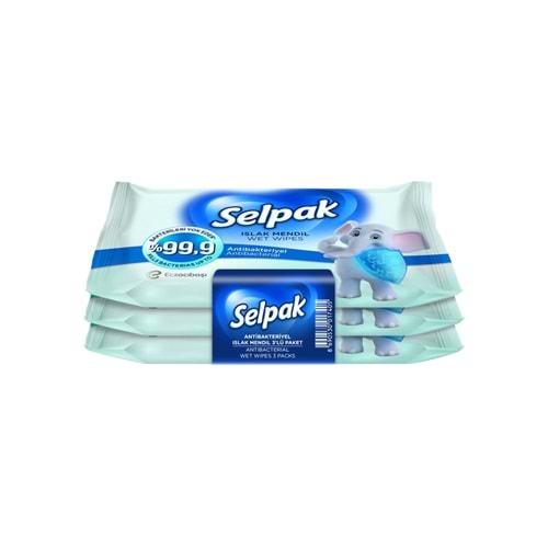 SELPAK Antibakteriyel Islak Cep Mendili 3 LÜ