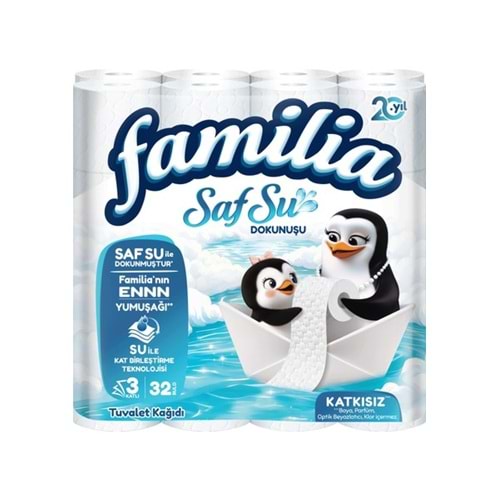 FAMİLİA TUVALET KAĞIDI SAF SU DOKUNUŞU 32 Lİ 3 KATLI