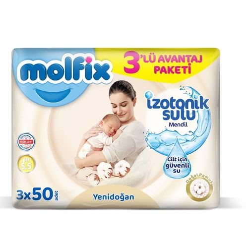 MOLFİX ISLAK HAVLU İZOTONİK SULU 150 Lİ YENİ DOĞAN