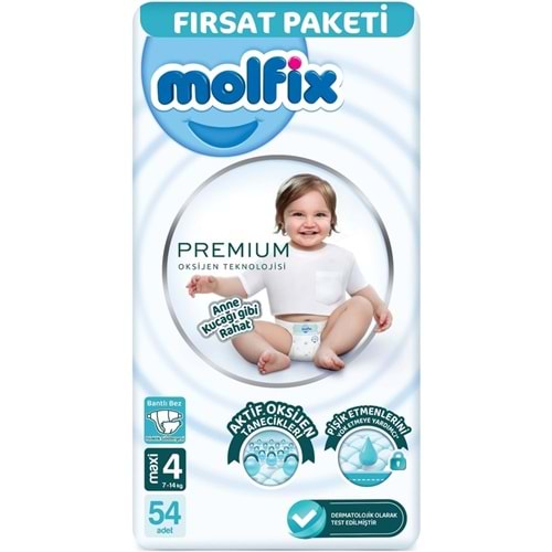 MOLFİX PREMİUM FIRSAT ÇOCUK BEZİ NO:4 MAXİ 54 LÜ