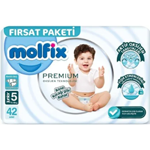 MOLFİX PREMİUM FIRSAT ÇOCUK BEZİ NO:5 JUNİOR 42 Lİ.