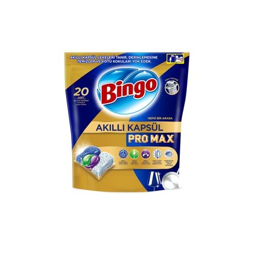 BİNGO BULAŞIK MAKİNA KAPSÜLÜ PRO MAX 20 Lİ