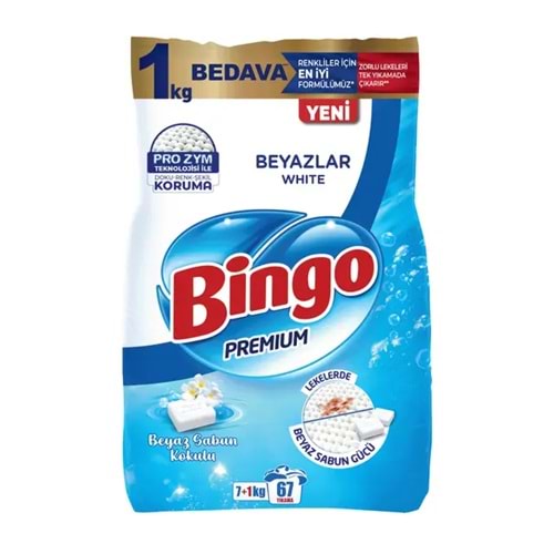 BİNGO PREMİUM MATİK BEYAZLAR 7+1 KG