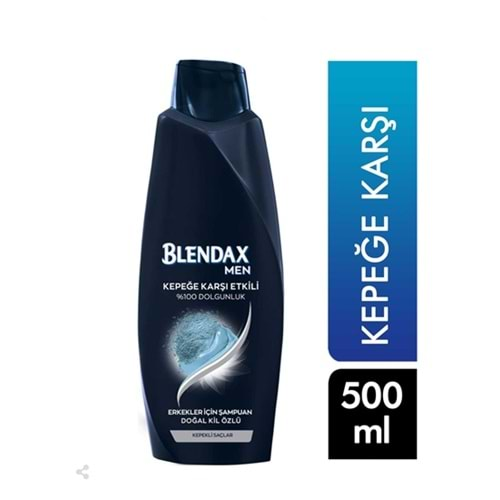 BLENDAX 1/1 500ML MEN KEPEK DOĞAL KİL ÖZLÜ