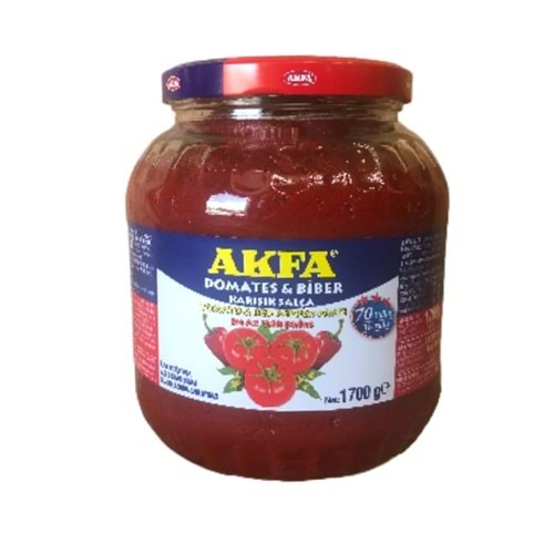 AKFA DOMATES BİBER SALÇASI 1700 GR CAM