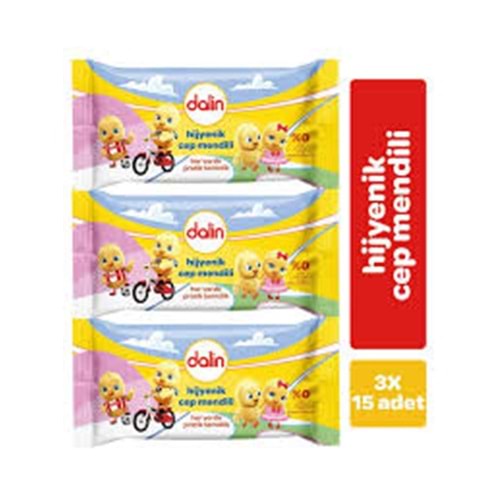 DALİN CEP MENDİL HİJYENİK 15*3 LÜ