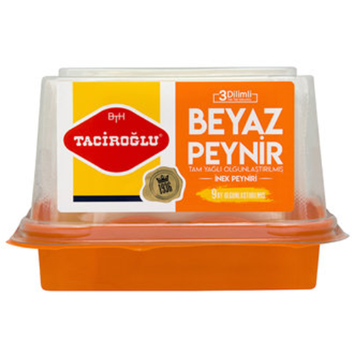 TACİROĞLU KLASİK PEYNİR (inek beyaz peyniri) 450 GR DİLİMLİ