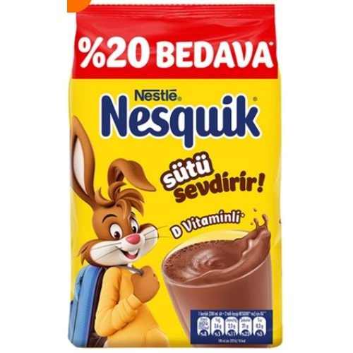 NESQUİK TOZ 375 GR %20 BEDAVA
