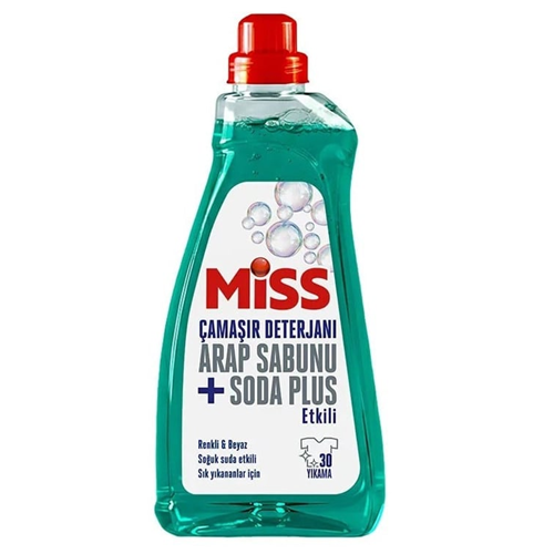 Miss Sıvı Çamaşır Deterjanı Arap Sabunu+ Soda Plus Etkili 1,5 LT