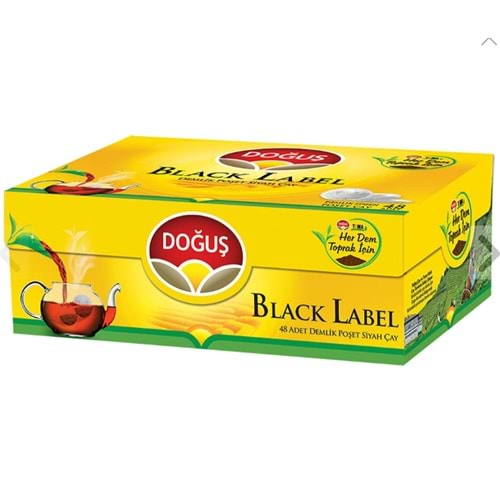 DOĞUŞ BLACK LABEL DEMLİK POŞET ÇAY 48 Lİ