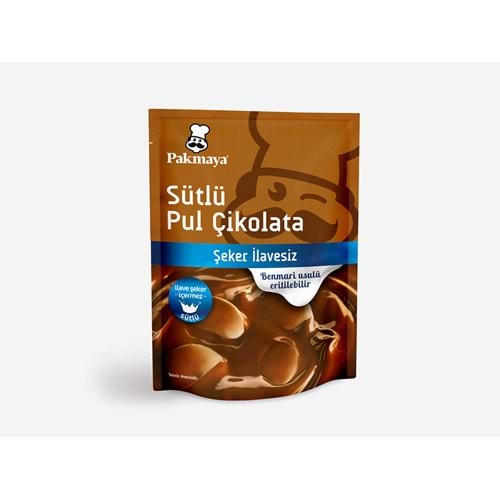 PAKMAYA SÜTLÜ PUL ÇİKOLATA 70 GR ( İLAVE ŞEKERSİZ )