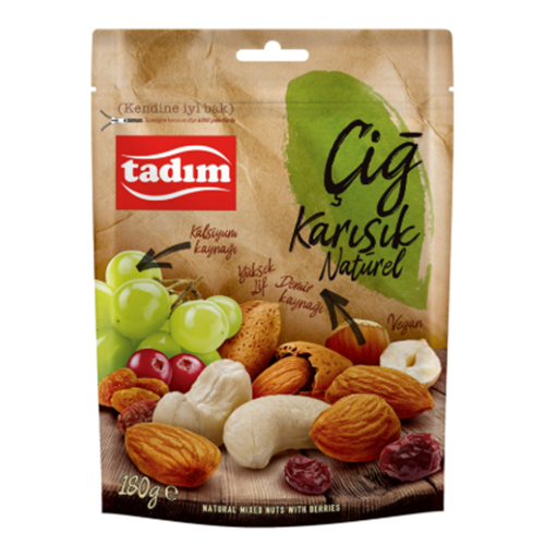 TADIM ÇİĞ NATUREL KARIŞIK 180 GR