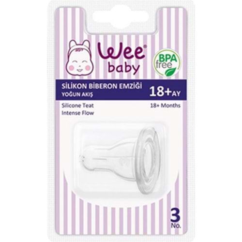 WEE BABY 822 Silikon Biberon Emziği Yoğun Akış No:3