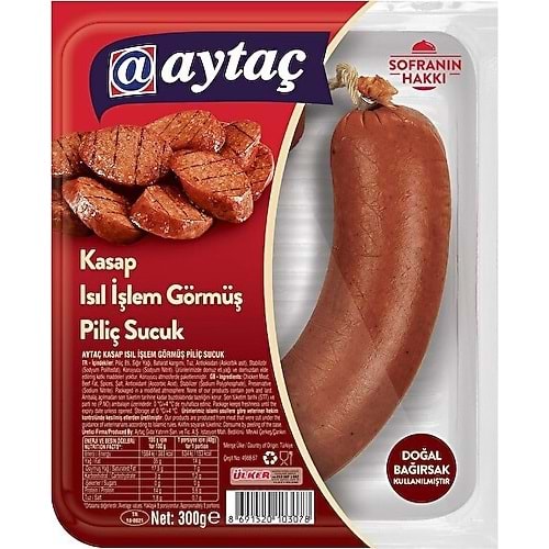 Aytaç Kasap Isıl İşlem Görmüş Piliç Sucuk 300x7