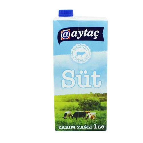 AYTAÇ SÜT YARIM YAĞLI 1 LİTRE