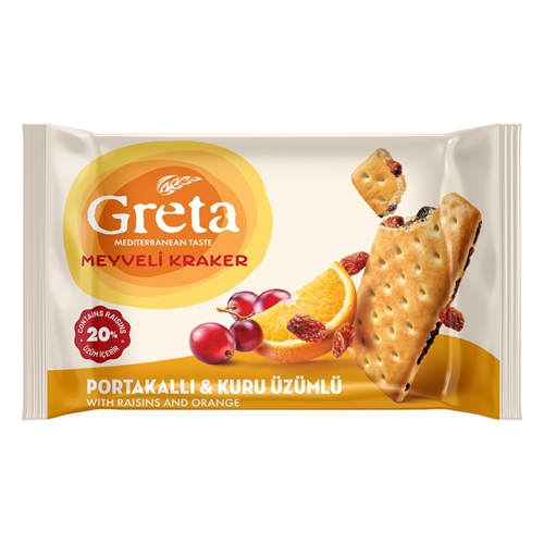 GRETA KRAKER MEYVELİ KURU ÜZÜM PORTAKALLI 150GR