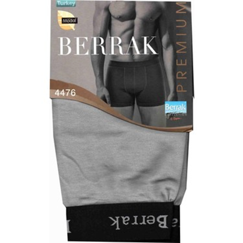 Berrak Erkek Boxer Modal Düz Likralı GRİ M BERRAK4476