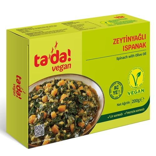 TADA ZEYTİNYAĞLI ISPANAK 200 GR VEGAN