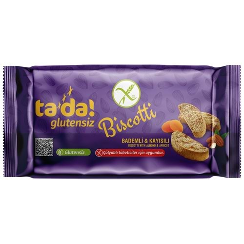 TADA GLUTENSİZ BİSCOTTİ BADEMLİ KAYISILI 110 GR