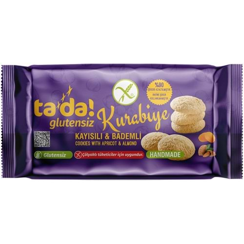 TADA GLUTENSİZ KURABİYE KAYISILI & BADEMLİ 75 GR