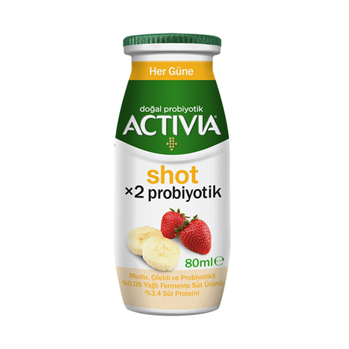 DANONE ACTİVİA SHOT MUZ ÇİLEK 80 GR