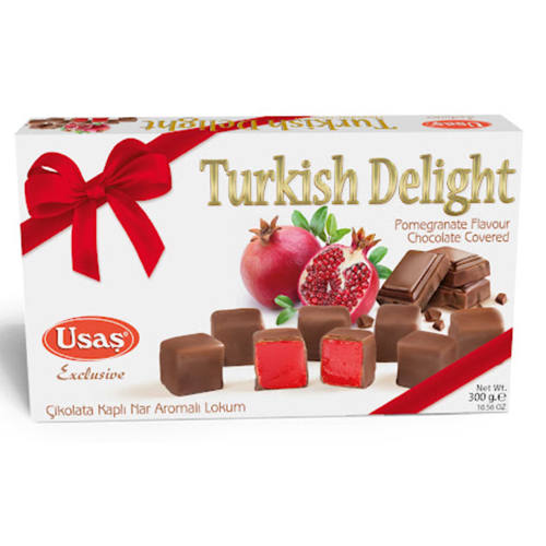 USAŞ LOKUM ÇİKOLATA KAPLI NAR AROMALI 250 GR