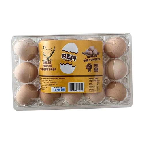 BEM GEZEN TAVUK YUMURTA 15 Lİ