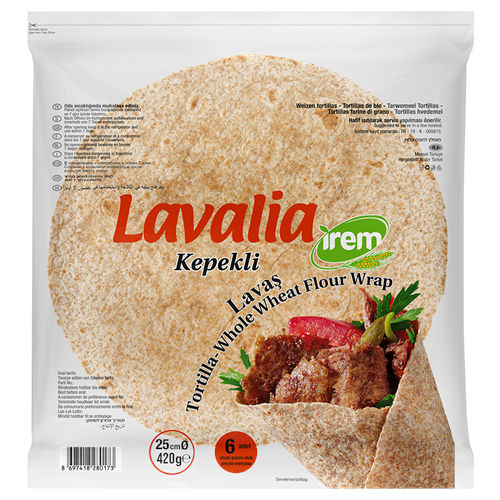 İREM LAVAŞ KEPEKLİ 25CM 6 LI 420 GR