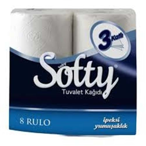 SOFTY TUVALET KAĞIDI 8 Lİ 3 KATLI