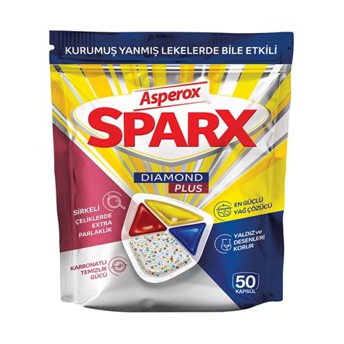 ASPEROX SPARX DIAMOND PLUS BULAŞIK MAKİNA DETERJANI 50 Lİ