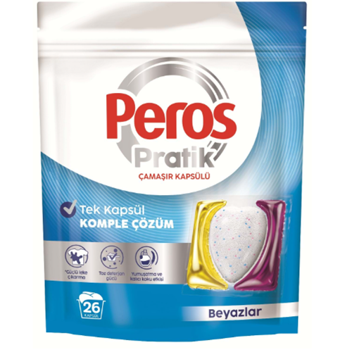 PEROS ÇAMAŞIR KAPSÜLÜ BEYAZLAR 26 LI
