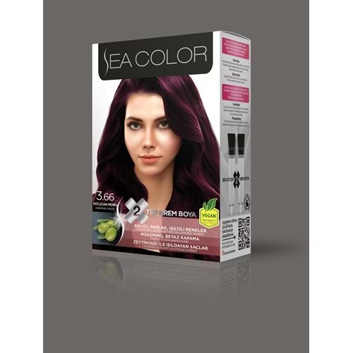 SEA COLOR SET BOYA 3.66 PATLICAN MORU SAÇ BOYASI