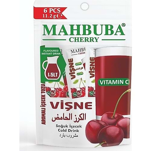 MAHBUBA VİŞNE AROMALI İÇECEK TOZU 11,2GR* 6LI PAKET