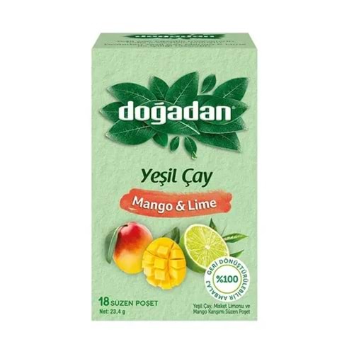 DOĞADAN YEŞİL ÇAY MANGO LİME 20 Lİ