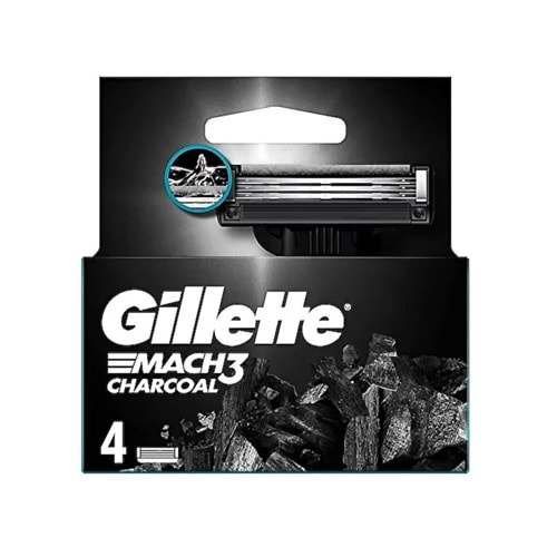 GİLLETTE MACH3 BIÇAK 4 LÜ CHARCOAL