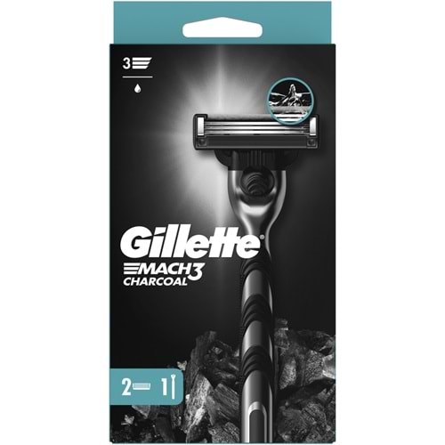 GİLLETTE MACH3 MAKİNA CHARCOAL 2 UP