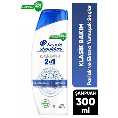 H&S ŞAMPUAN 300ML KLASİK BAKIM 2+1