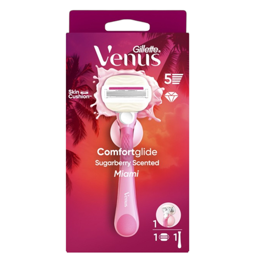 Gillette Venus ComfortGlide Sugarberry Kokulu Miami Kadın 5 Bıçaklı Tıraş Makinesi