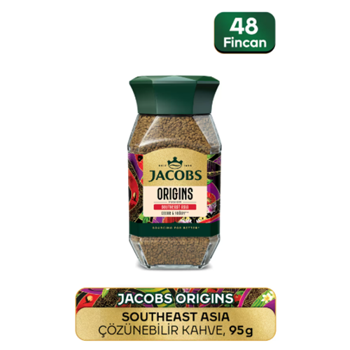 Jacobs Origin Southeast Granül Kahve Cam Kavanoz 95 GR