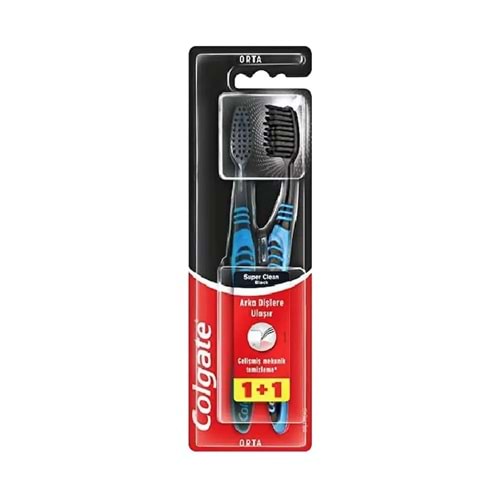 Colgate BLACK Süper Clean Diş Fırçası 1+1