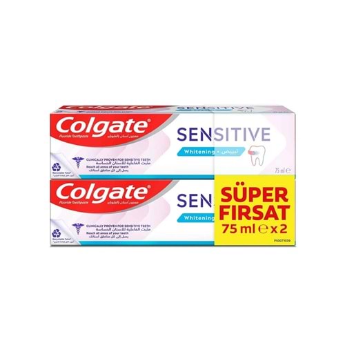 COLGATE SENSİTİVE BEYAZLIK DİŞ MACUNU 75*2