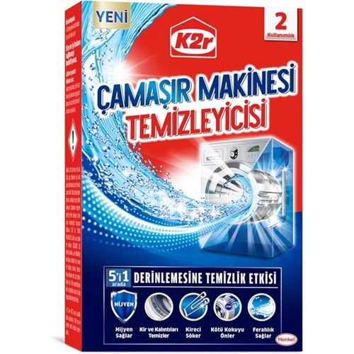 K2R ÇAMAŞIR MAKİNESİ TEMİZLEYİCİ 150 GR 2 KULLANIM