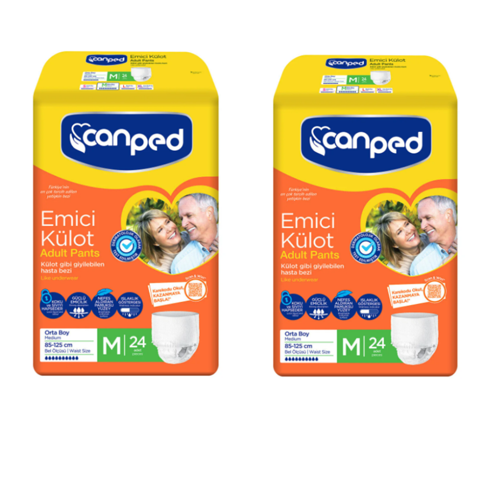 Canped M 2x24 Adet Emici Külot Yetişkin Hasta Bezi