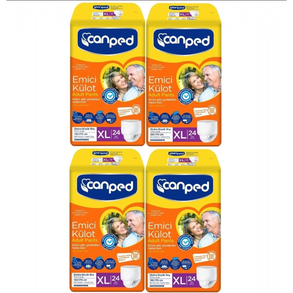 Canped 96 Adet XL Emici Külot Yetişkin Hasta Bezi