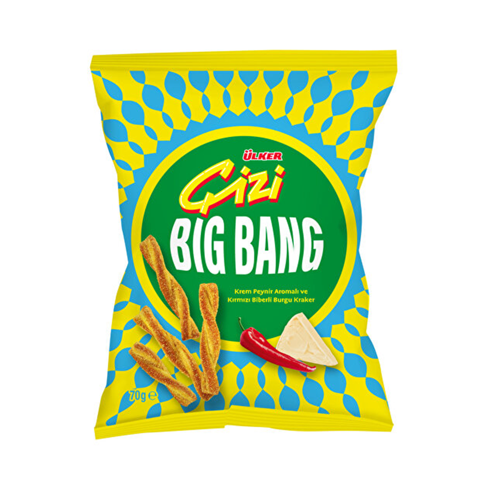 ÜLKER ÇİZİ BIG BANG P&KIRMIZI BİBER 70 GR