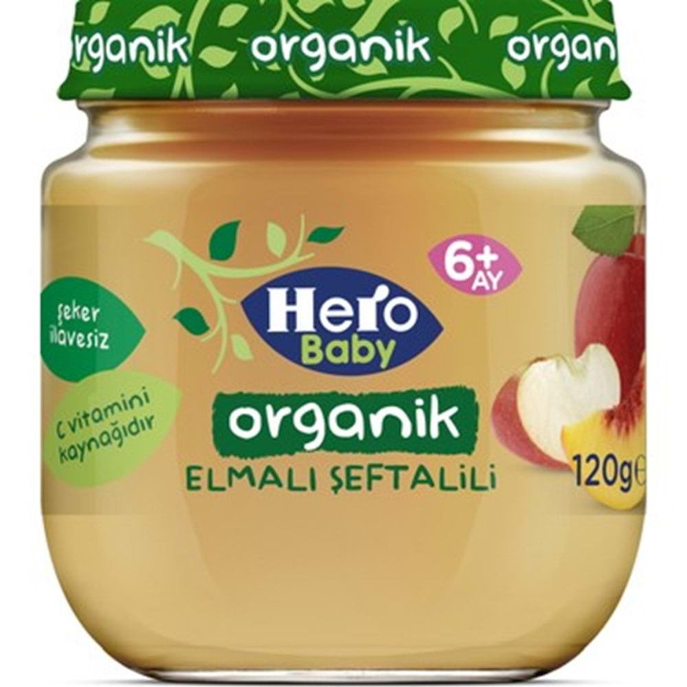 HERO BABY ORG.KVZ.ELMA ŞEFTALİ 120 GR