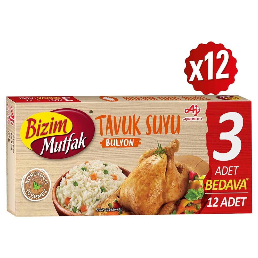 BİZİM TAVUK BULYON 12 Lİ 120 GR