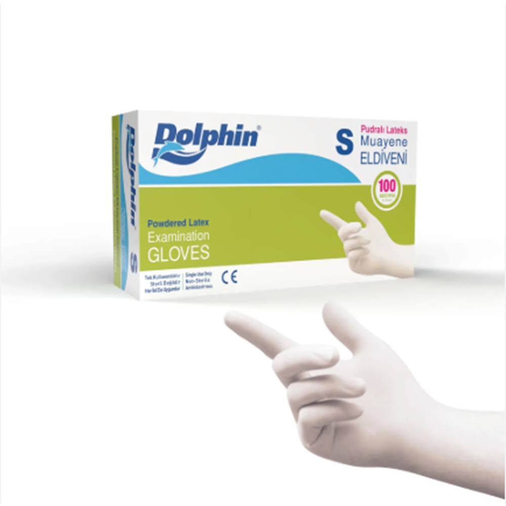 LATEX ELDİVEN KÜÇÜK 100 LÜ DOLPHİN.